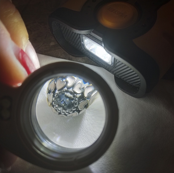 Pandora pink enamel 14k gold charm - Picture 8 of 8